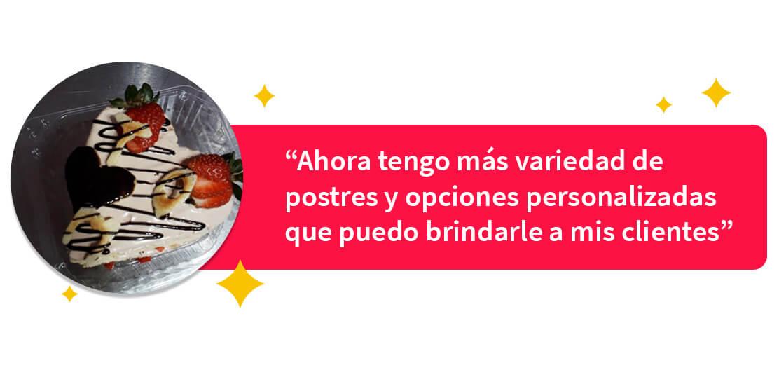 Ana narra la variedad de clientes que tiene gracias a la variedad de pasteles que realiza