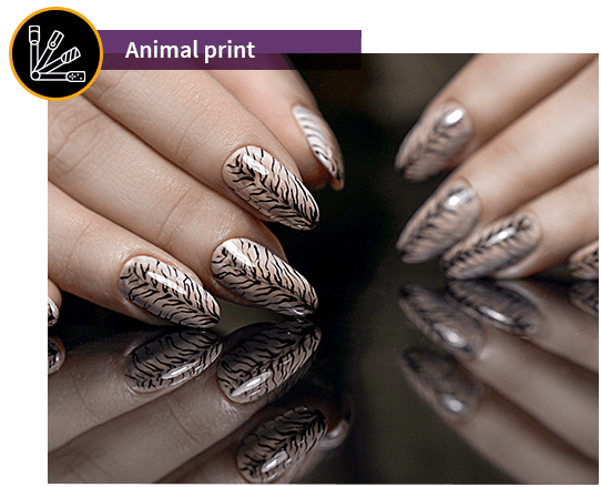 imagen de uñas decoradas al estilo animal print