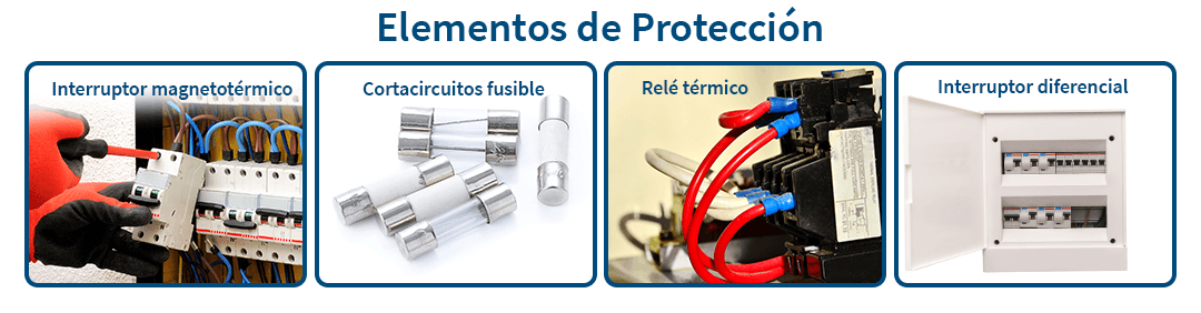esquema de elementos de protección electrónicos