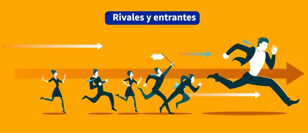 ilustración de varios ejecutivos corriendo