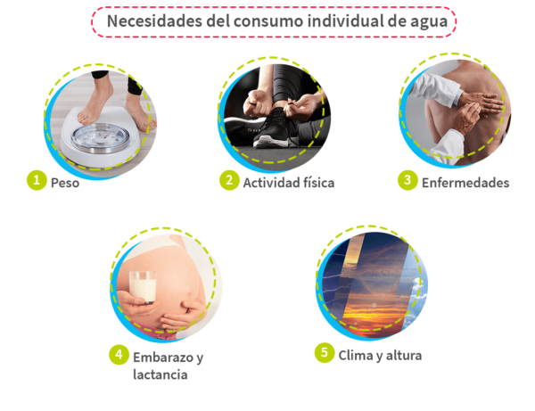 Esquema necesidades del consumo individual de agua