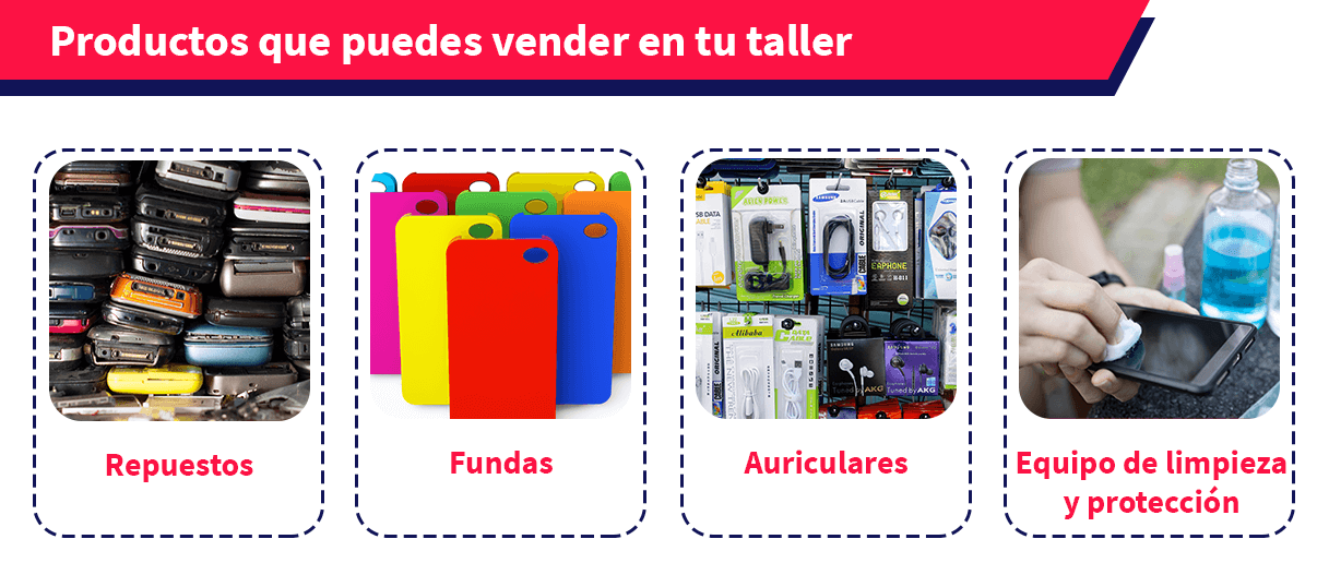 productos para la reparación de celulares