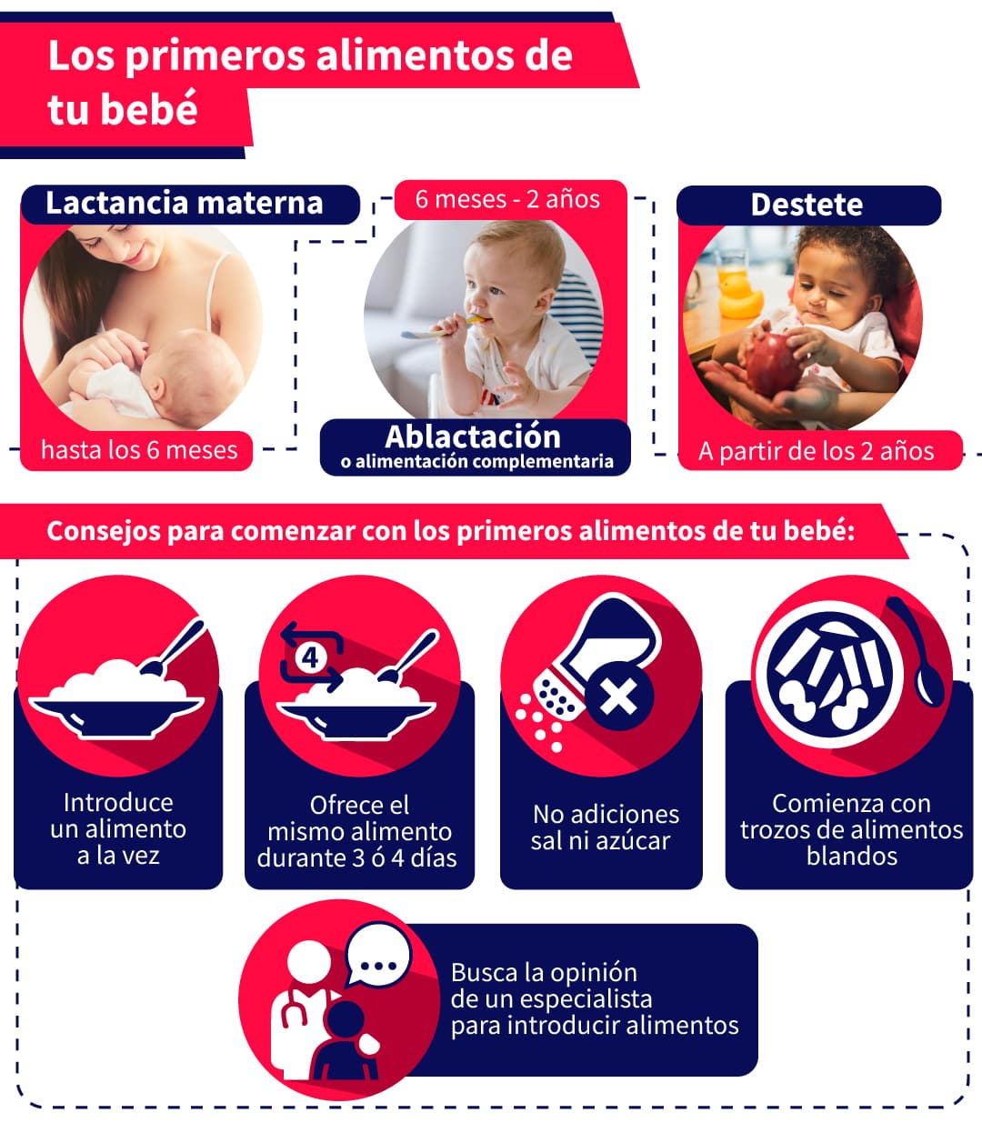 la alimentacion para bebes es clave para el crecimiento y salud en ciertas etapas