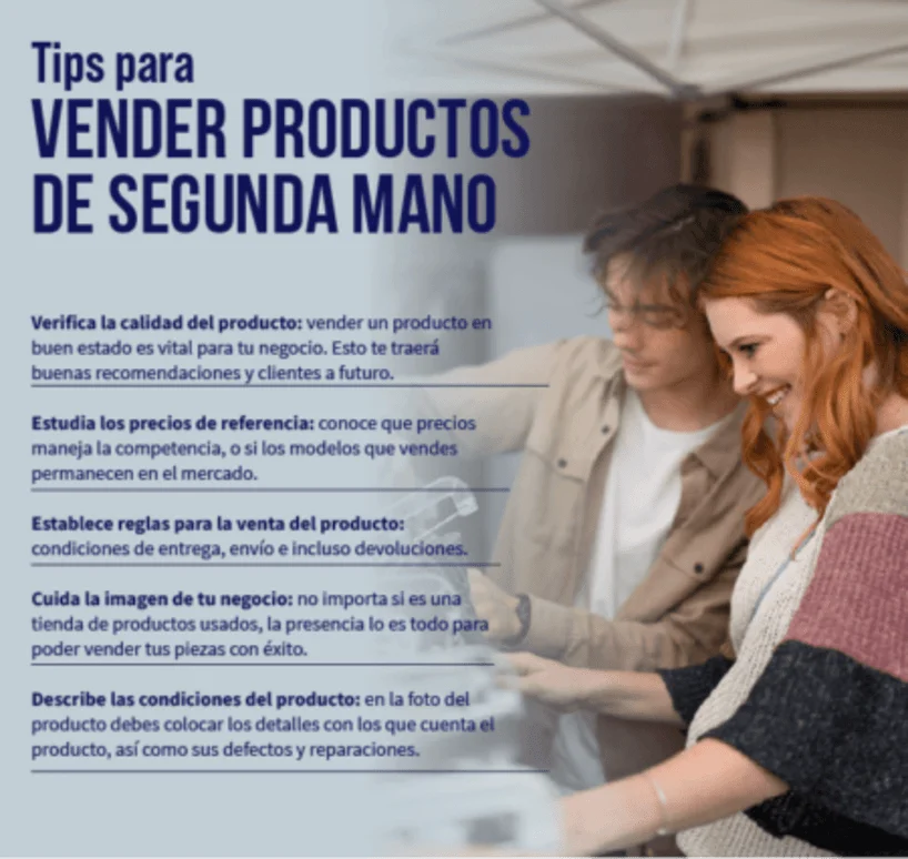 infografia de tips para vender productos de segunda mano