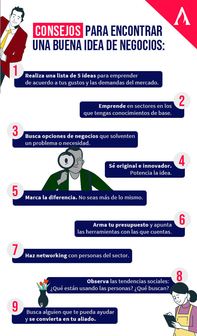 consejos para encontrar una buena idea de negocios