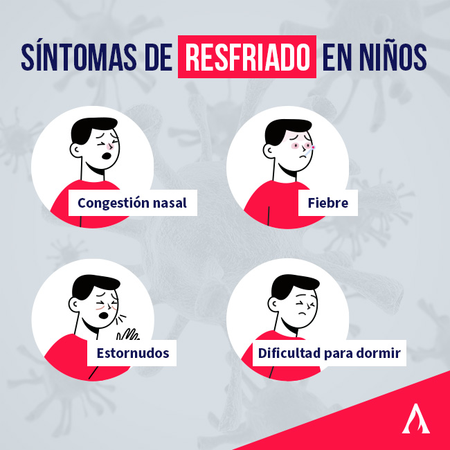 sintomas de un resfriado en niños