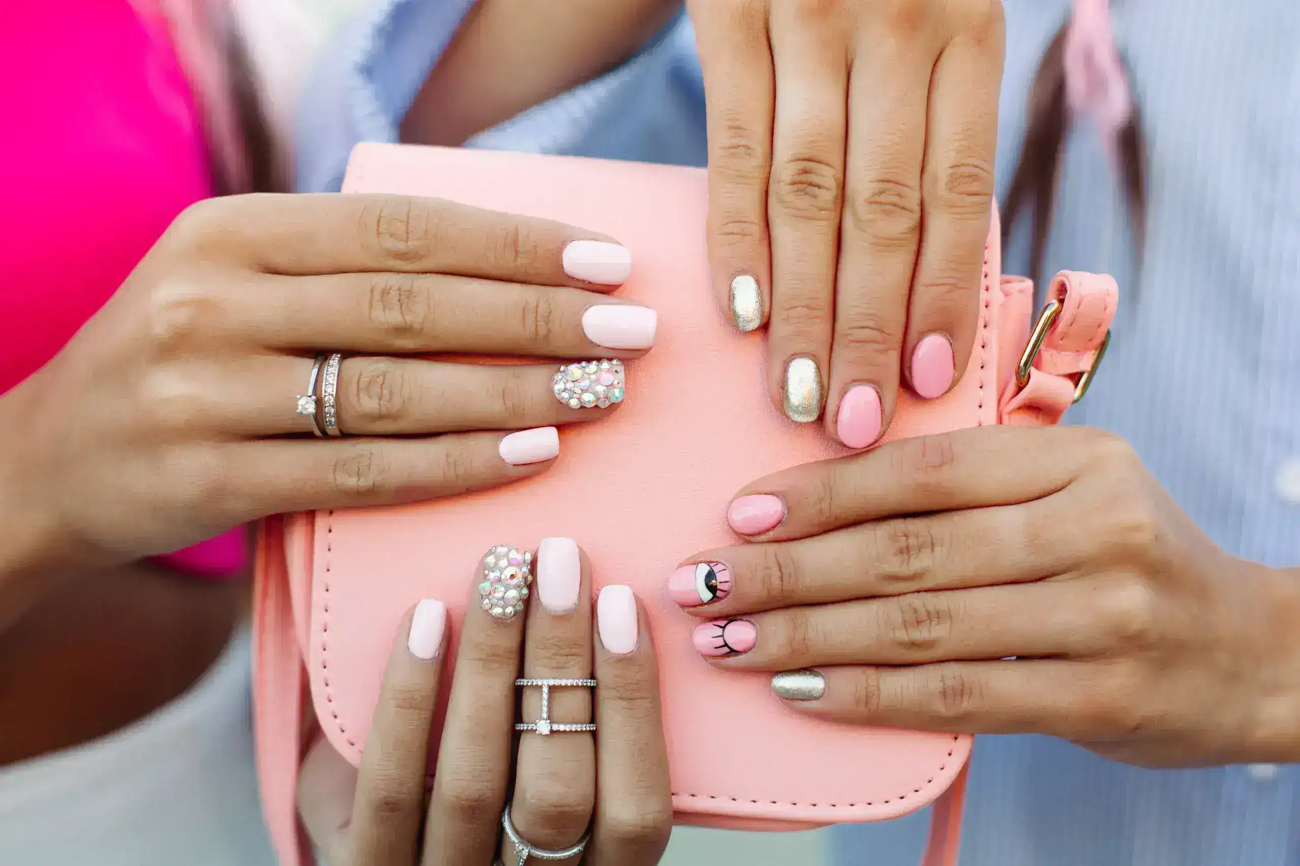 uñas con manicure