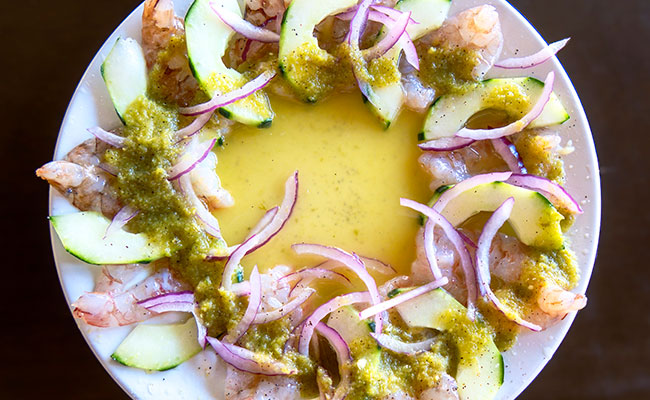 Camarones en jugo