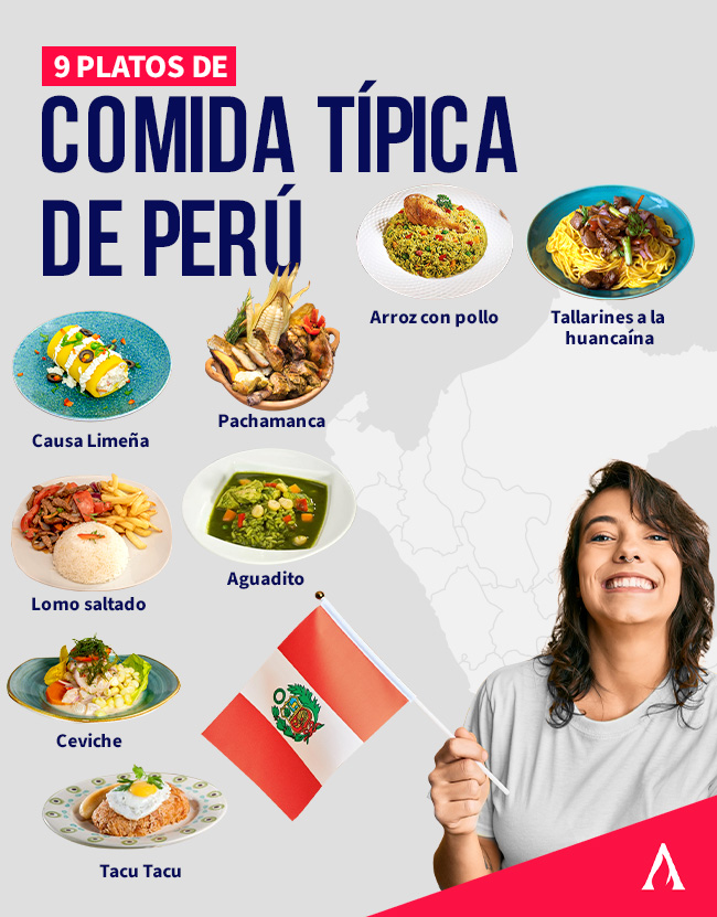 infografia sobre los platos más tipicos de la cocina peruana