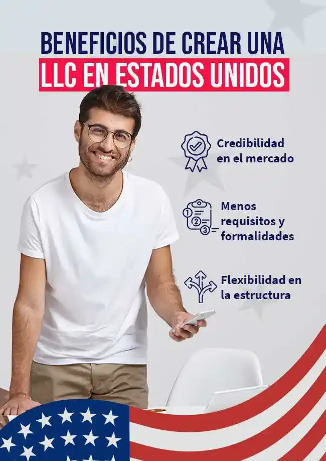 infografia de beneficios de como crear un llc en usa