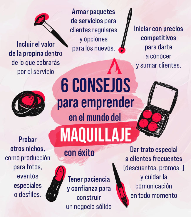 consejos para emprender en el mundo del maquillaje