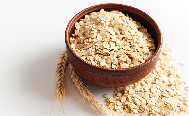 bowl con hojuelas de avena