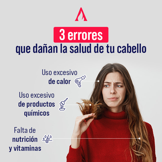 errores que dañan la salud de tu cabello